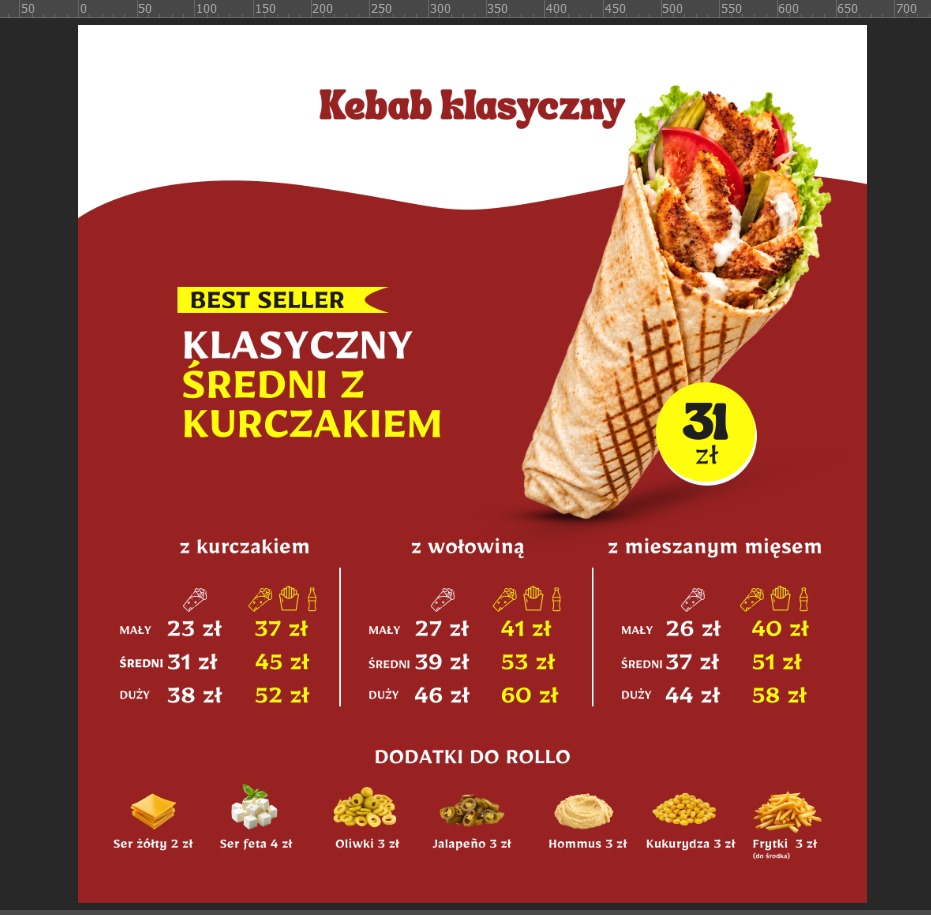 Kebab klasyczny menu